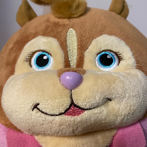 Ty Beanie Ballz Alvin And the Chipmunks Brittany Plush 9 inch Pink Round Toy - Picture 6 of 12